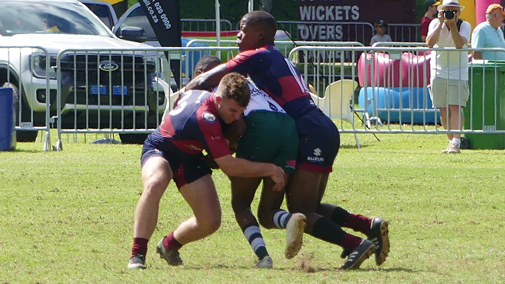 Westville put in plenty of big hits against Noord-Kaap. (Photo: Brad Morgan)