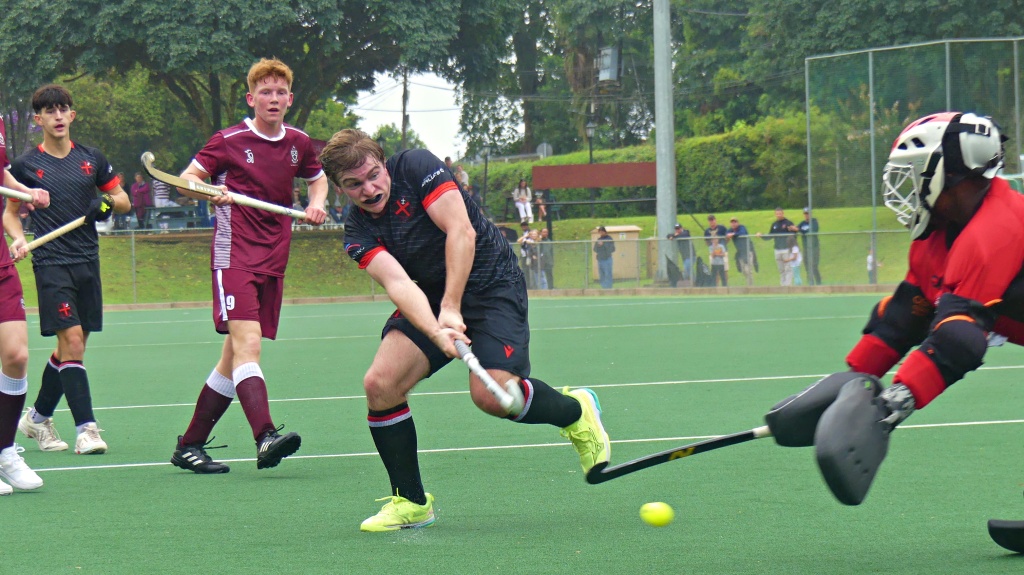 Jason Adams began Clifton's fightback with a well taken effort shortly after Kearsney had scored their second goal. (Photo: Brad Morgan)