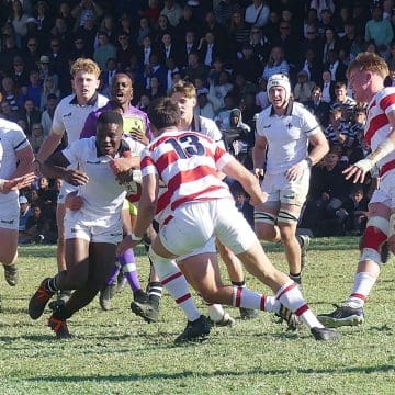 rugby-hilton-michaelhouse-nela-210625 Hilton College captain Liyema Nela led from the front and was superbly supported by his team as Hilton did the season's double over Michaelhouse. (Photo: Brad Morgan)