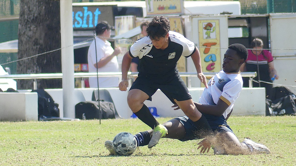 Miguel Suarez, with a composed and skilful showing against St Charles, showed there's plenty of young talent in Clifton's ranks. (Photo: Brad Morgan).