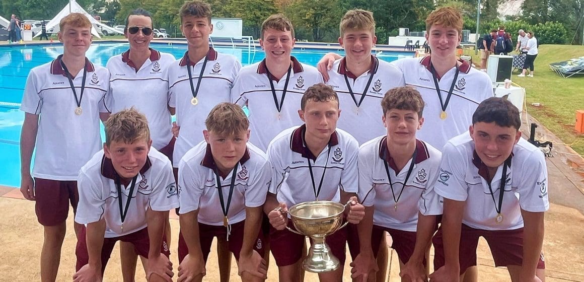 Kearsney’s u14 water polo team’s golden triple success