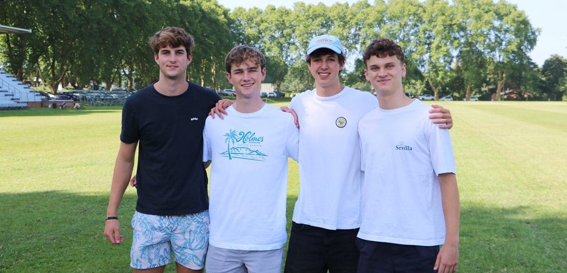First team sportsmen and the recipients of eight distinctions each: Nic Comrie, Jason de Gryse, Liam Oets, and Hayden Dunsdon.