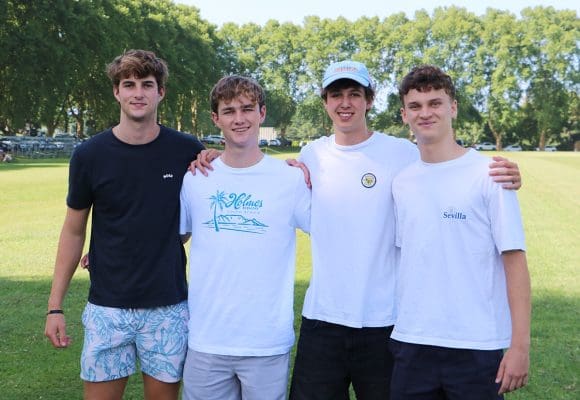 First team sportsmen and the recipients of eight distinctions each: Nic Comrie, Jason de Gryse, Liam Oets, and Hayden Dunsdon.