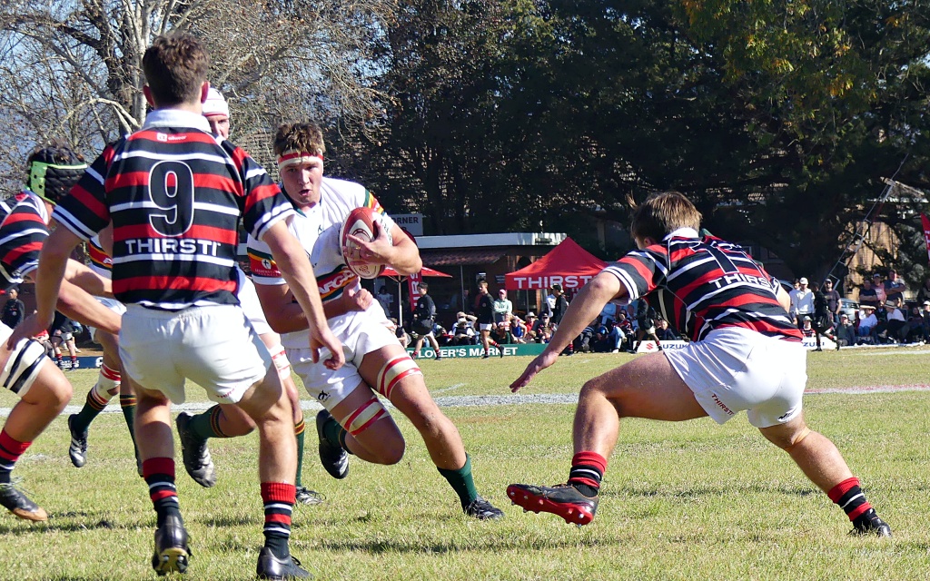 Affies enjoyed greater possession and forced College onto the defensive for large portions of the match. (Photo: Brad Morgan).