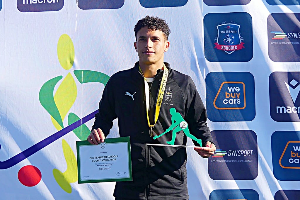 The Player of the Tounament and the captain of the SASHOC National Week-winning KZN Coastal u18A side, Ryde Brisset. (Photo: Brad Morgan).