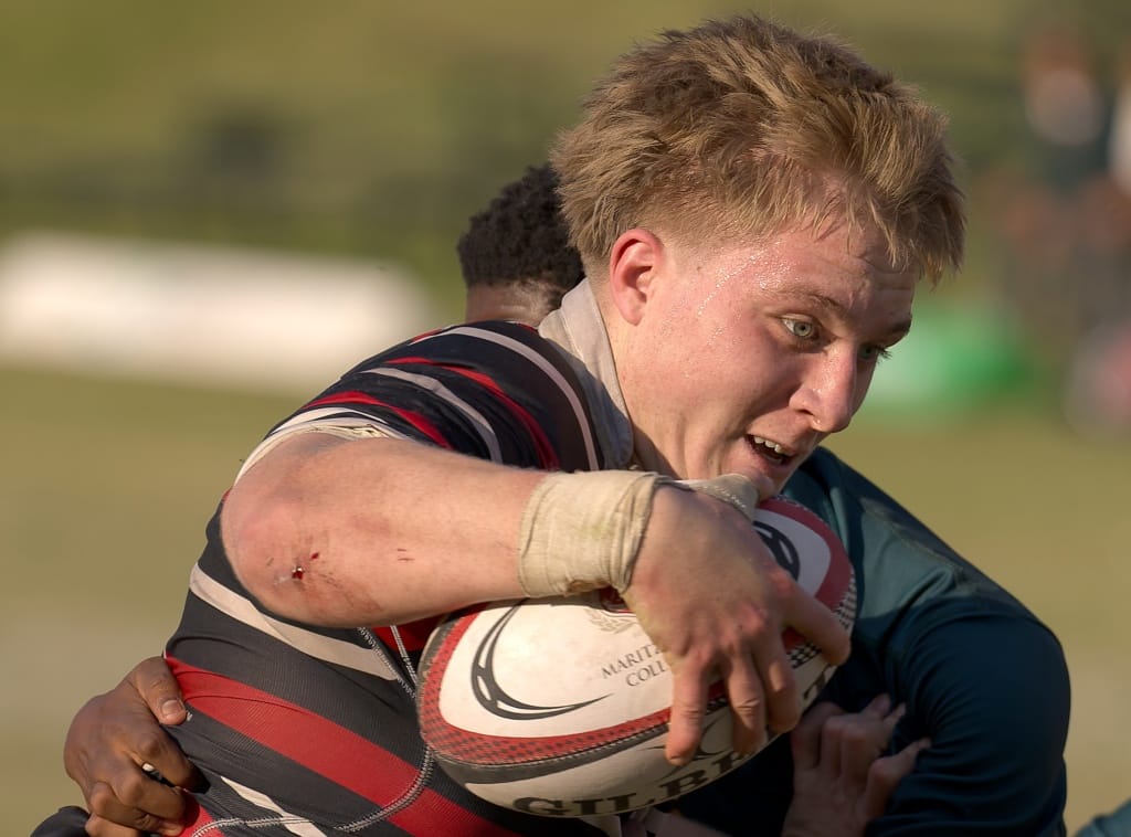 Maritzburg College flank, David Colenbrander, was a strong and steady performer for Maritzburg College in an impressive season for the Red, Black, and White,. (Photo: Justin Waldman Sports Photography).