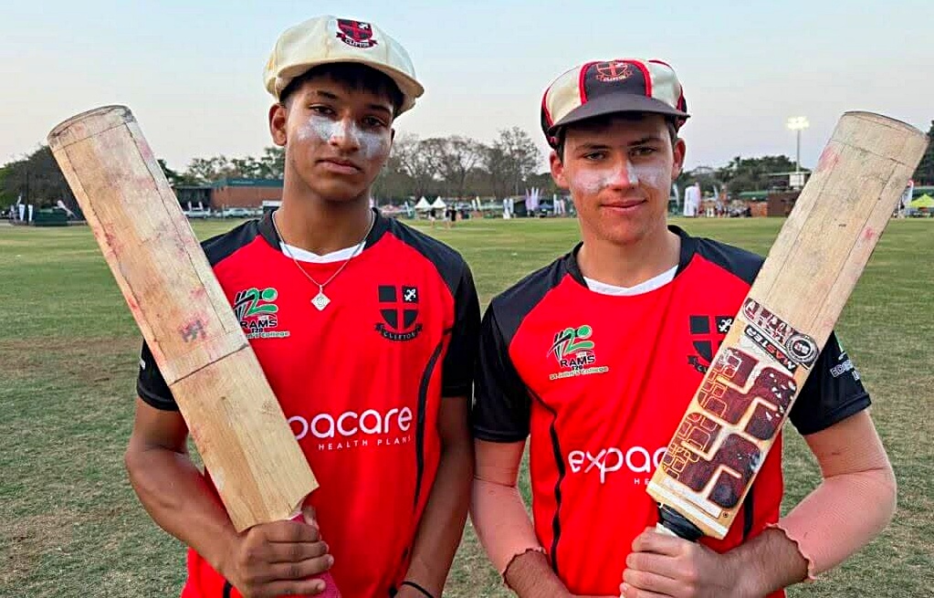 In Clifton's tightest match, Shiraz Perumal and Hayden Drieselmann both struck half-centuries to see their side to victory over St John's College (Harare). (Photo: Clifton School on Facebook).